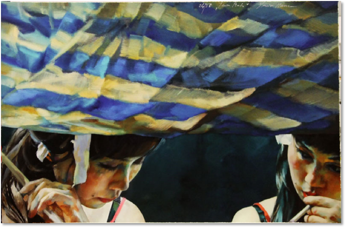 国际著名现代派画家辛尼娅.候丝娜举办的国际画展“向左向右”(图2)